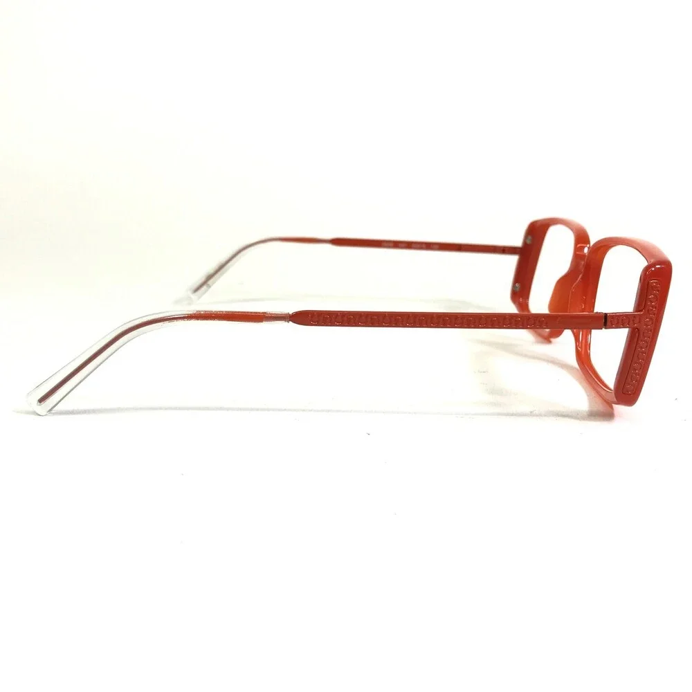 Salvatore Ferragamo Eyeglasses Frames 2608 407 Orange Square Full Rim 52-15-130